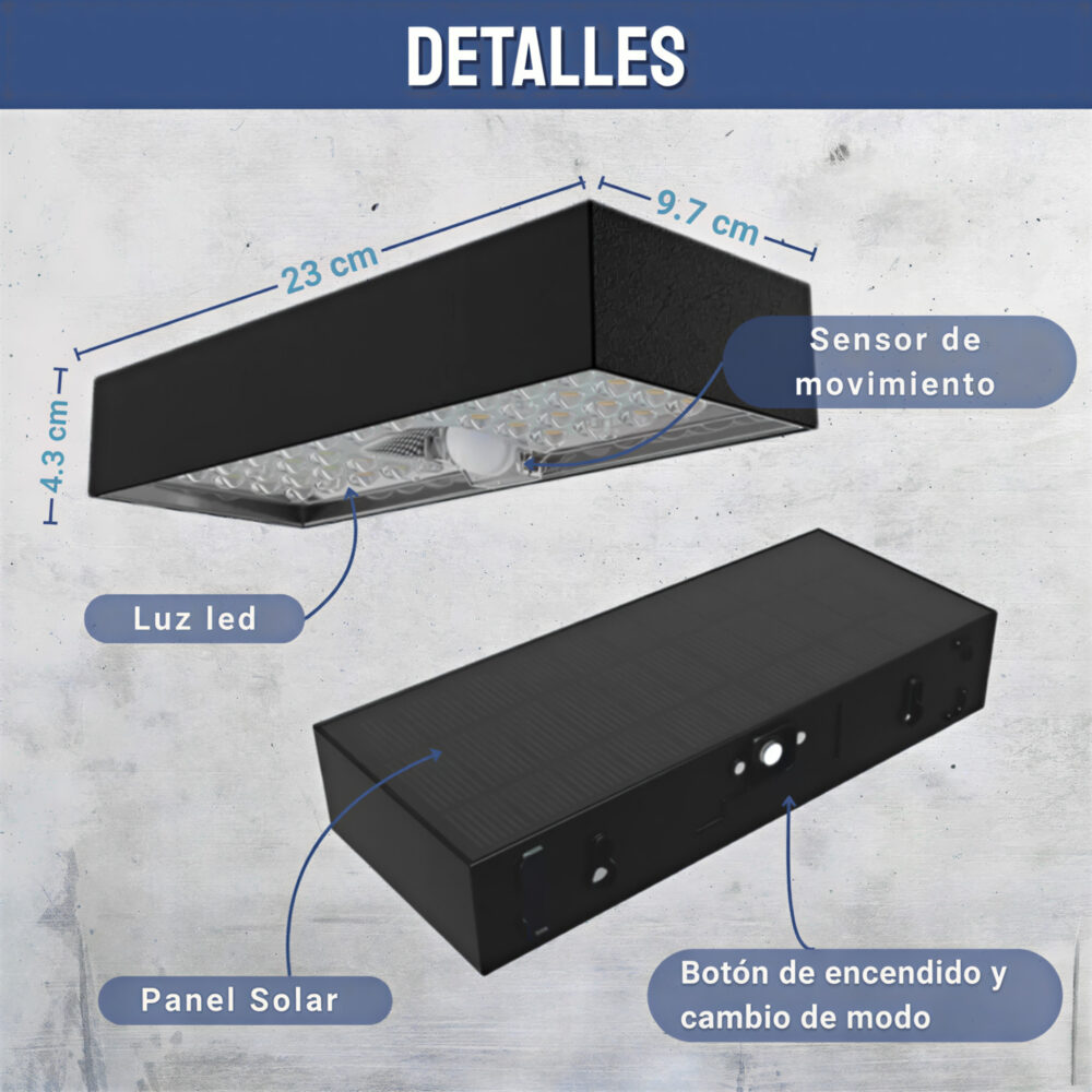 aplique led eclipse 22 w negro