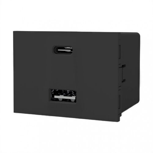 111455 modulo cargador usb a + c 5a gris
