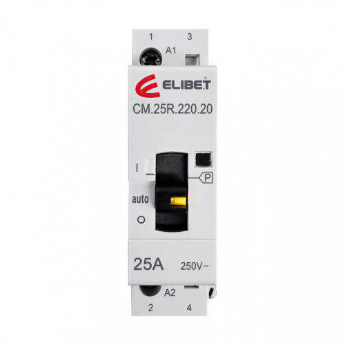 111735 contactor modular 2 polos 25a 220vca con accionamiento manual