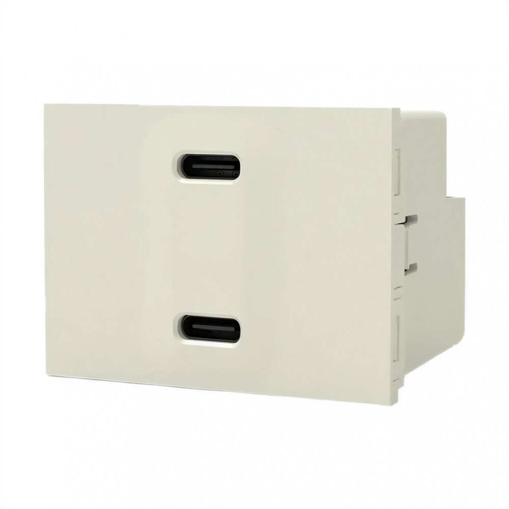 111772 modulo cargador usb c + c 5a blanco