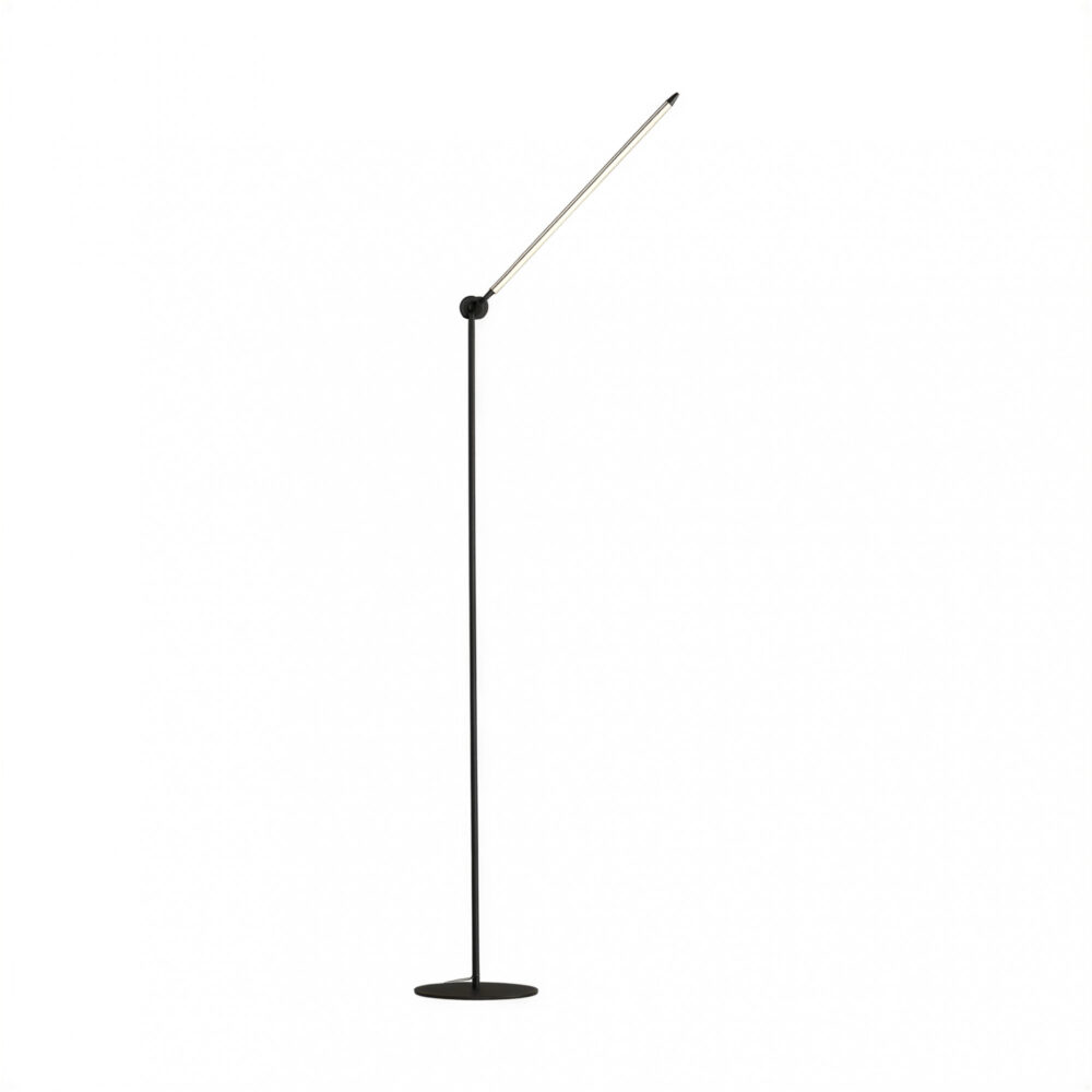 lampara de pie pipe led 12w 3000k negro