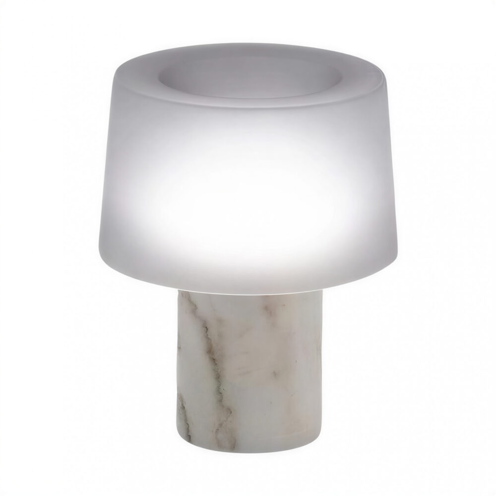 lampara de mesa rock lm b marmol