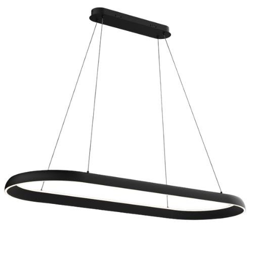Colgante Led Oval Byron 150 - 100 W - Negro