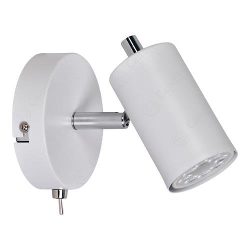 Aplique Pared GU10 Memo Blanco con Interruptor 15x12,9cm