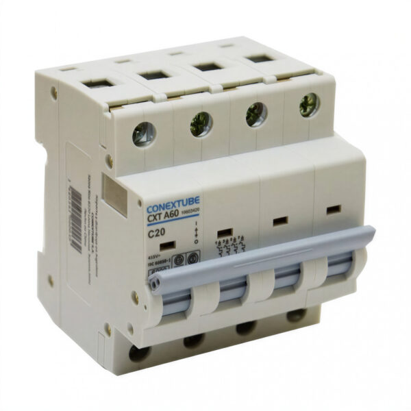 interruptor termomagnético din 4 polos 20a curva c 6ka