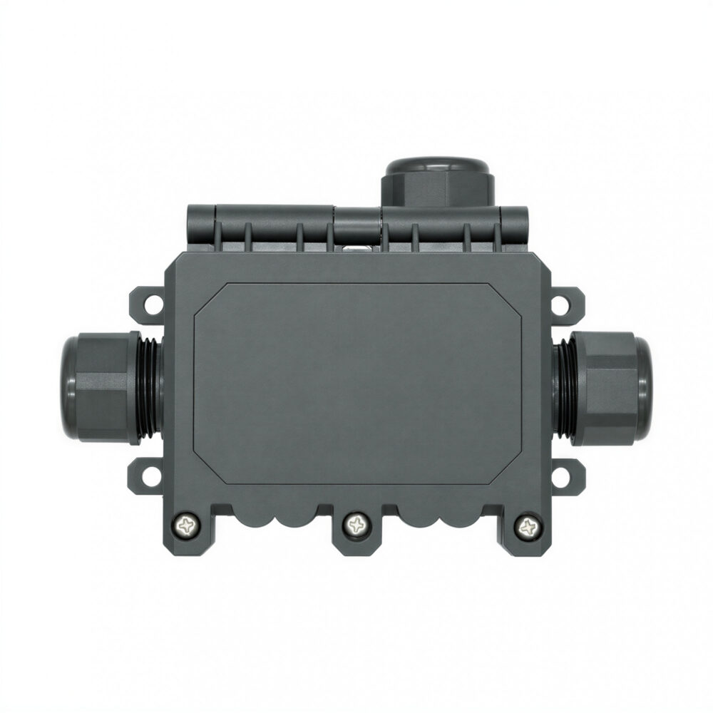 113229 caja estanca ip68 3 vías con prensacable y bornera 2,5mm²