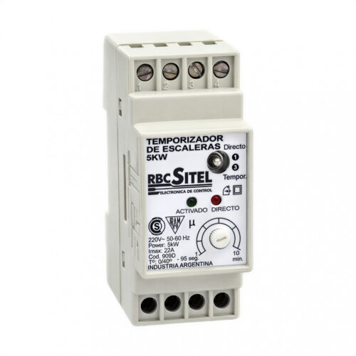 12514 temporizador de escalera 5000w riel din apto led rbc sitel