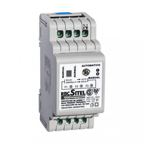 12515 protector alta:baja tensión 220v 25a 5kw riel din monofásico