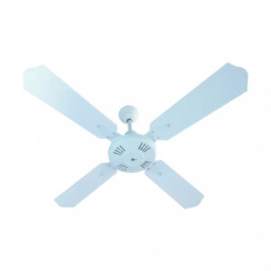 ventilador blanco 4 palas madera blanco laqueado 240