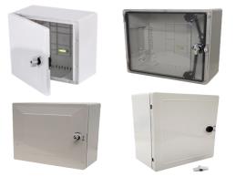 GABINETE 360X360X171MM TAPA DE POLICARBONATO OPACA Y PLACA