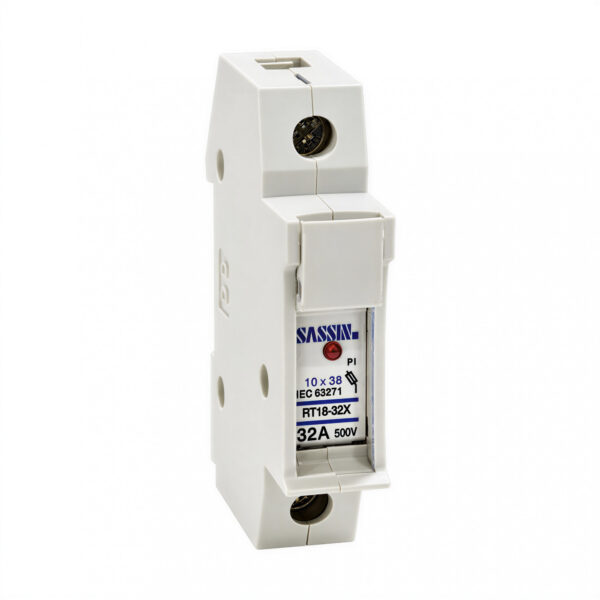 17377 portafusible seccionador 20a 8.5×31.5mm para riel din