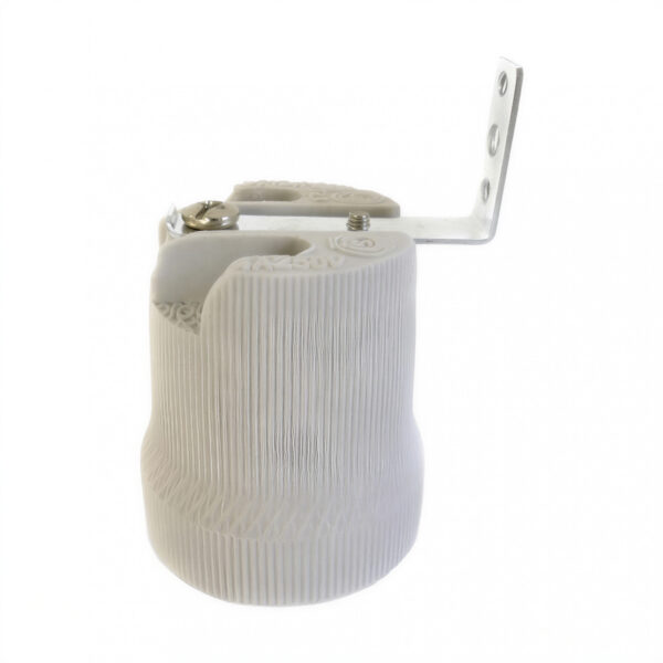 receptaculo baquelita curvo marfil/blanco