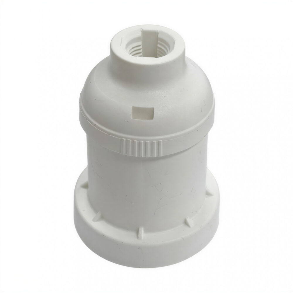 portalampara baquelita 2 piezas blanco