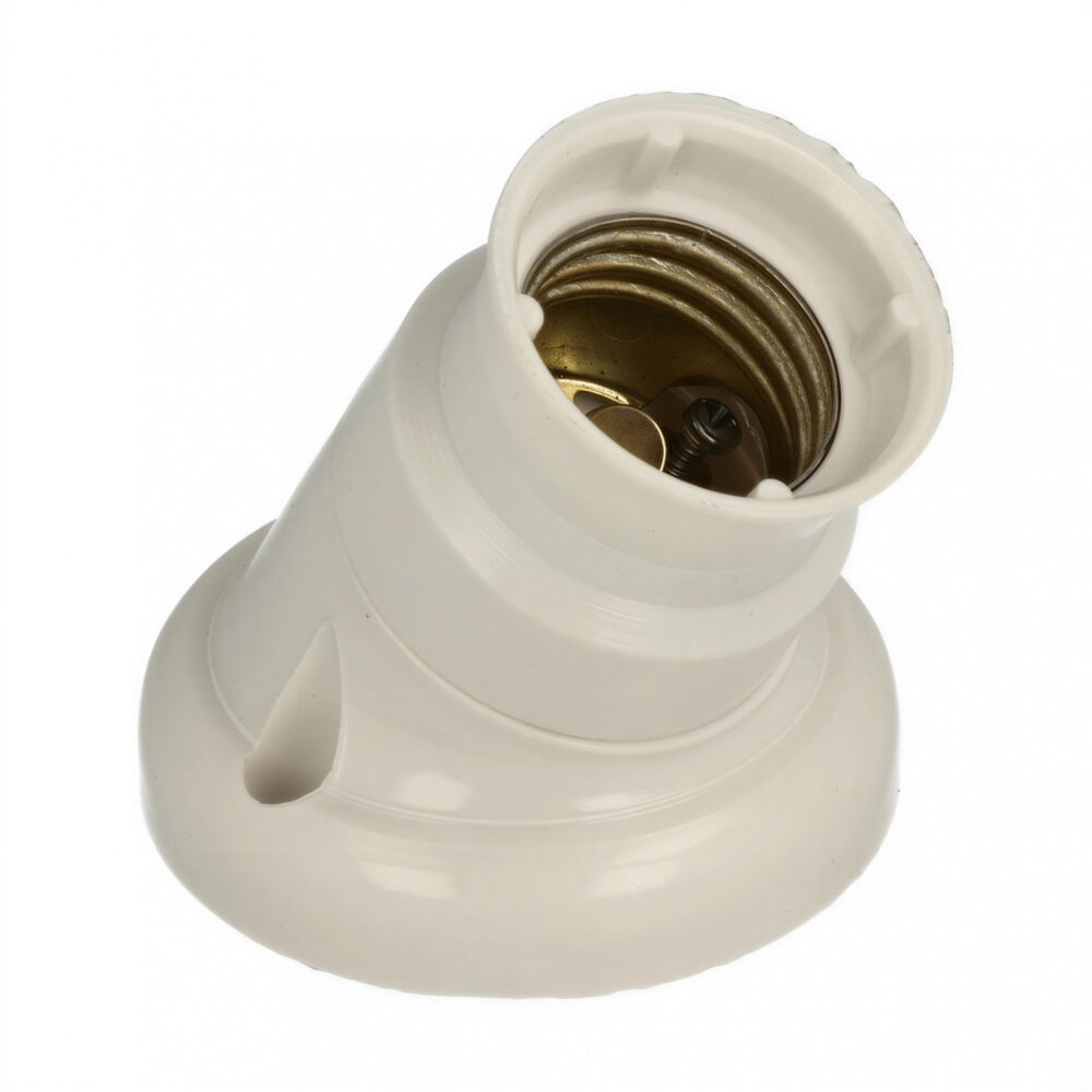 receptaculo baquelita curvo marfil/blanco