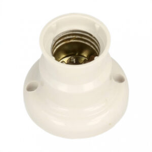 receptaculo baquelita curvo marfil/blanco