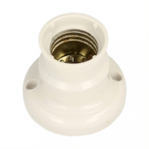 receptaculo baquelita curvo marfil/blanco