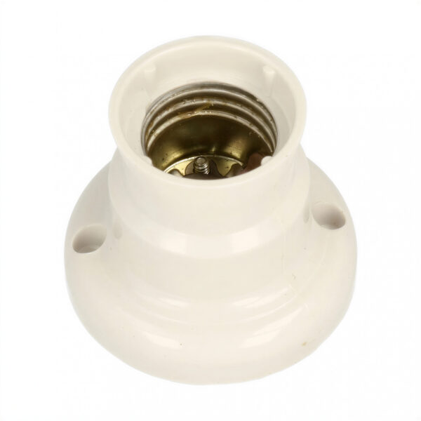 receptaculo baquelita curvo marfil/blanco