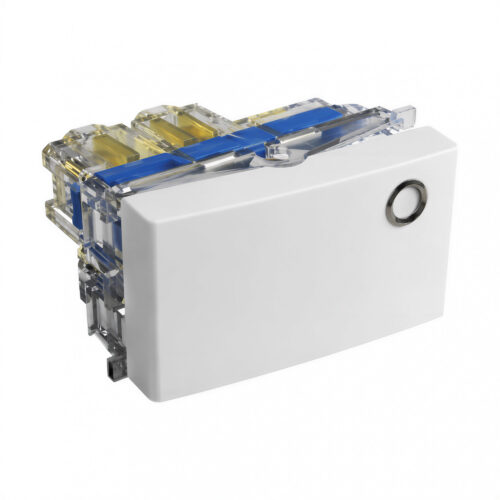 23059 pulsador con neon 10a 12v blanco