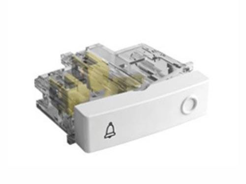 PULSADOR 1/2 MODULO 10A BLANCO