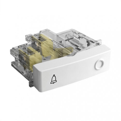 23071 pulsador 1:2 modulo 10a blanco