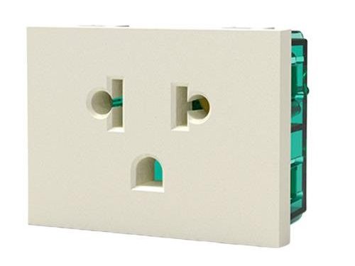 TOMA EURO-AMERICANO 10/15A BLANCO