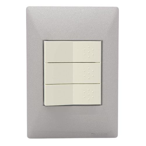 25080.jpg TAPA SIGLO XXII 3 MODULOS ALUMINIO