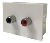 MODULO CONECTOR CON TOMA PARLANTE RCA BLANCO