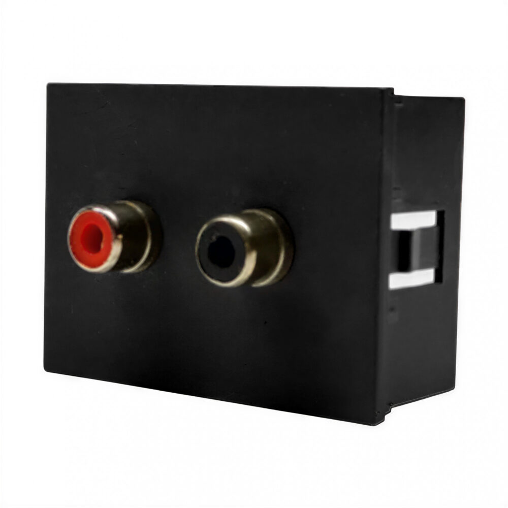 26377 modulo conector con toma parlante rca gris