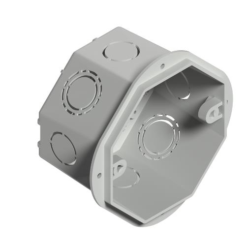 Caja de Embutir Octogonal Grande 9 x 9 cm