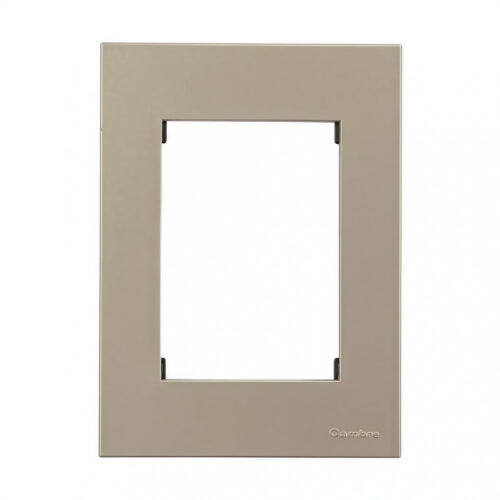 27341 tapa y distanciador bauhaus con ribete – 4 módulos – champagne