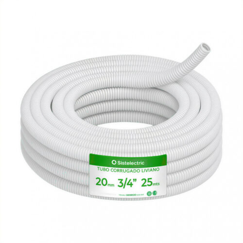 30828 caño corrugado pvc 3:4″ blanco para instalaciones eléctricas