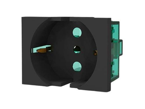 TOMA SCHUKO 10/16A GRIS