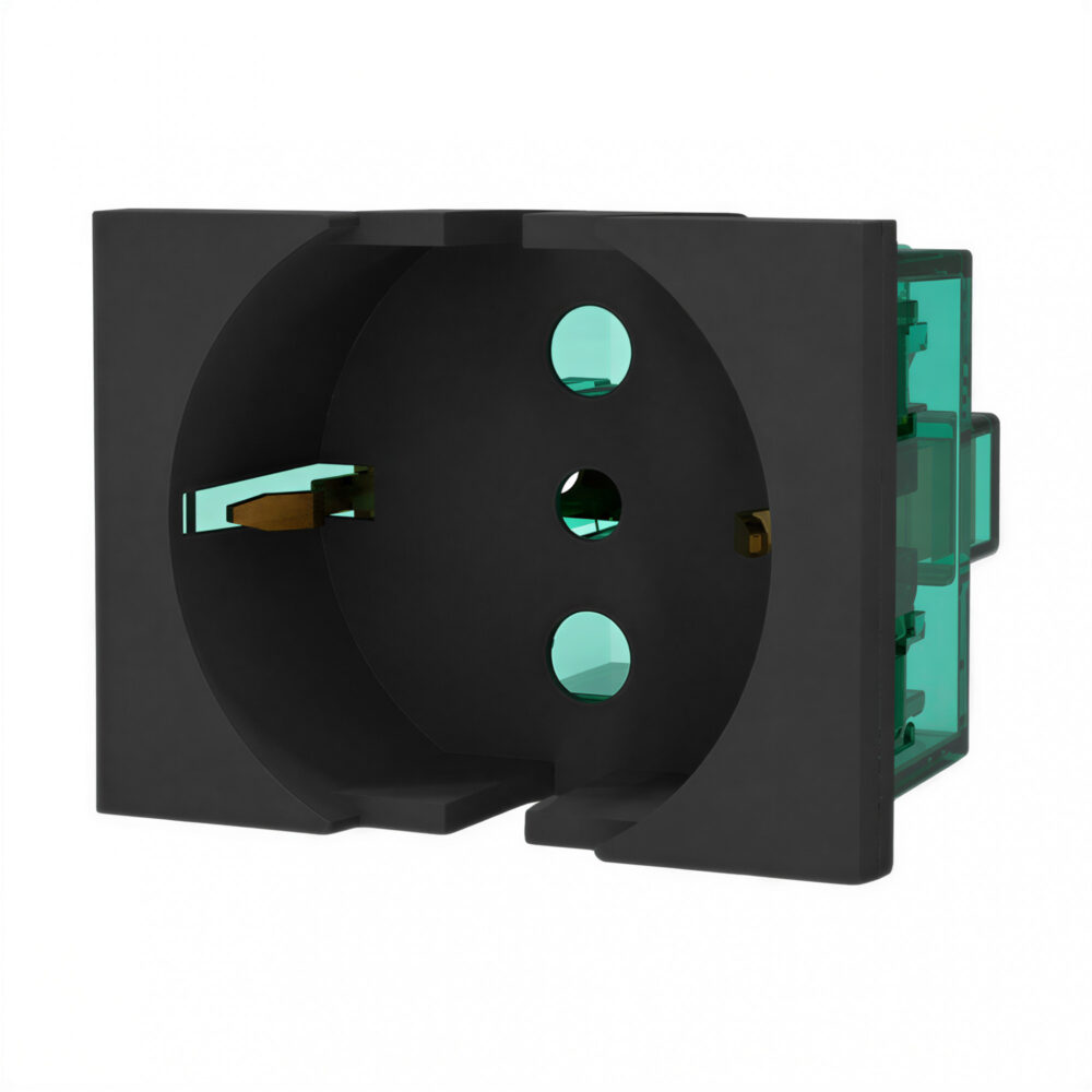 31357 módulo toma schuko 10:16a gris 250v cambre — sin protección 31357 módulo toma schuko 10:16a gris 250v cambre — sin protección