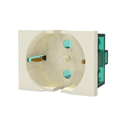 TOMA SCHUKO 16A POLARIZADO BLANCO