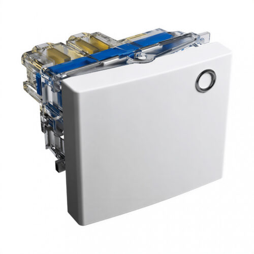 32027 pulsador mediano con neon 10a blanco