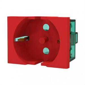 Home 33027 toma schuko polarizado 16a tensión estabilizada rojo cambre