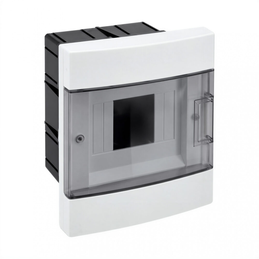 34417 caja para embutir 2 a 4 módulos con puerta ip40 pvc