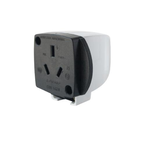 FICHA HEMBRA PARA 3 PERNOS CHATOS CON MANIJA 10A