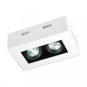 plafon 2 luces dicro 50w vacio color blanco