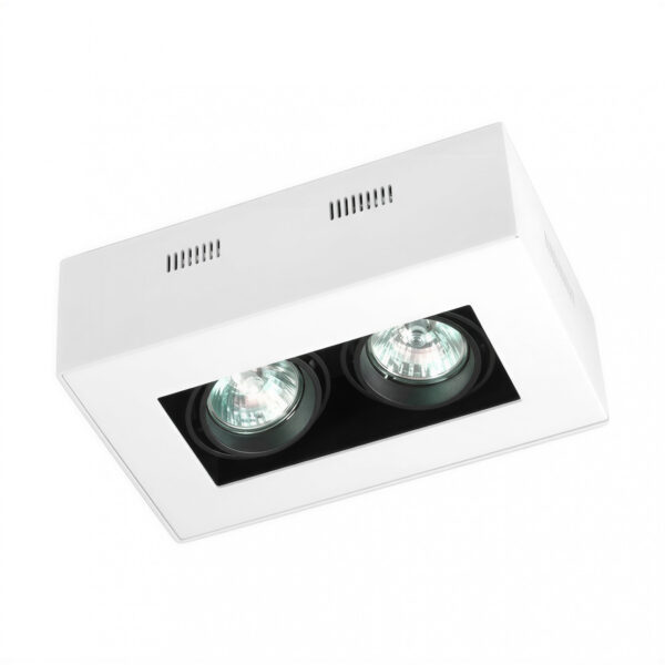 plafon 2 luces dicro 50w vacio color blanco plafon 2 luces dicro 50w vacio color blanco