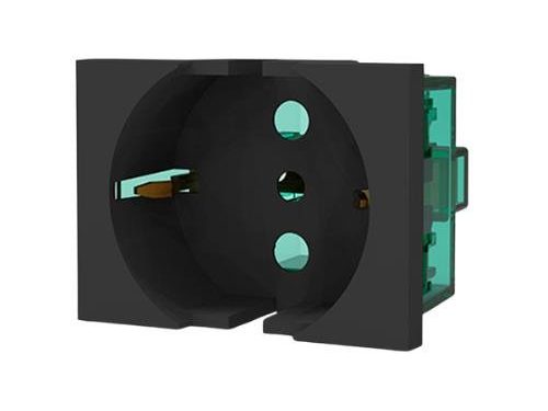 TOMA SCHUKO 16A POLARIZADO GRIS