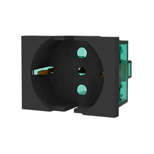 TOMA SCHUKO 16A POLARIZADO GRIS