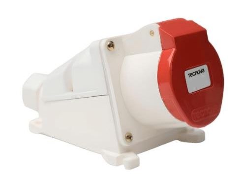 Base Fija 90° 16 A - 3 Polos + Tierra 380v