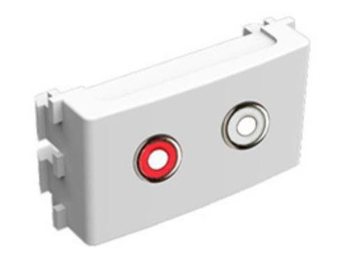 TOMA PARA AUDIO STEREO (RCA) BLANCO