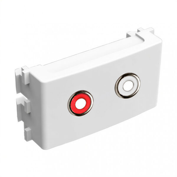 36336 toma para audio estéreo rca blanca – conexión de pared