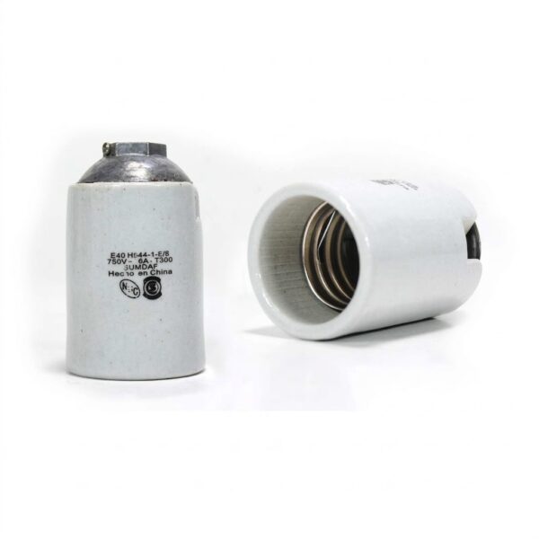portalampara porcelana e40 casquillo aluminio 5/8 portalampara porcelana e40 casquillo aluminio 5/8