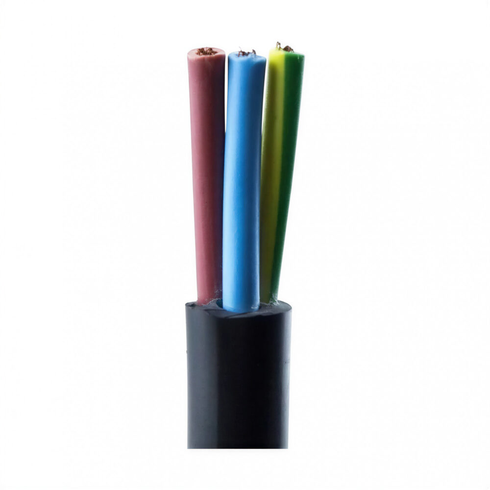 cable de cobre vaina redonda 3 x 1 mm por metro