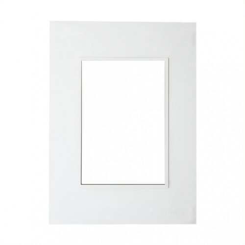 38822 tapa y distanciador bauhaus aluminio – 4 módulos – blanco
