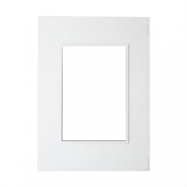 38822 tapa y distanciador bauhaus aluminio – 4 módulos – blanco