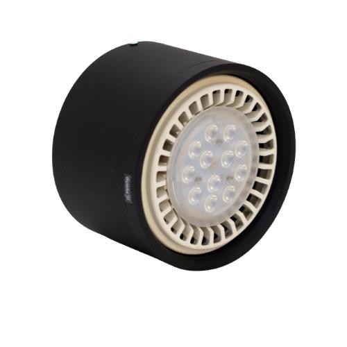 PLAFON TUBA AR111 GU10 NEGRO